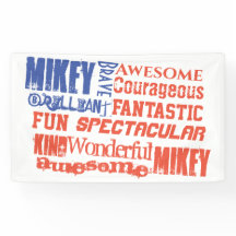 Elke naam rood wit en blauw Amerikaanse vlag