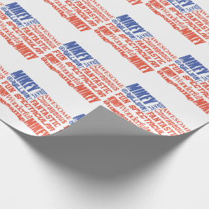 Elke naam VS-vlag Je bent geweldig Persoonlijk Cadeaupapier