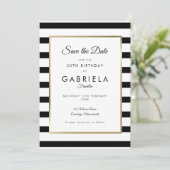 Elke ouderdag van de klassieke streep save the date (Staand voorkant)