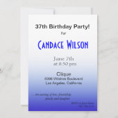 Elke Partij-vieringsblauw Kaart (Achterkant)