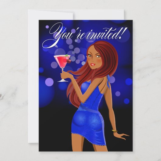 Elke Partijfeestviering blauw Kaart (Voorkant)