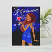 Elke Partijfeestviering blauw Kaart (Staand voorkant)