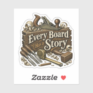 Elke plank heeft een verhaal koffiemok sticker