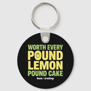Elke Pond waard Citroen Pond Cake Grappig Dessert Sleutelhanger