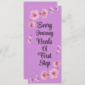 Elke reis heeft een eerste stap bladwijzer nodig feestdagenkaart (Voorkant / Achterkant)