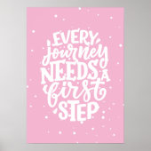Elke reis heeft een eerste stap nodig poster (Voorkant)