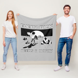 Elke Rick heeft een morty nodig Fleece Deken