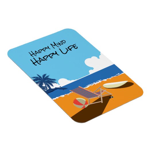 Elke scène, Surf bord, stoel, oceaan Magneet (Rechterzijde)