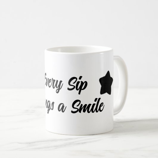 Elke slok brengt een glimlach Mok (Voorkant rechts)