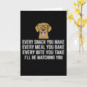 Elke snack die je maakt Elke maaltijd die je bakt Kaart (Gele Bloem)