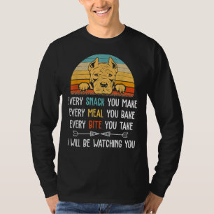 Elke snack die je maakt, elke maaltijd die je op j t-shirt