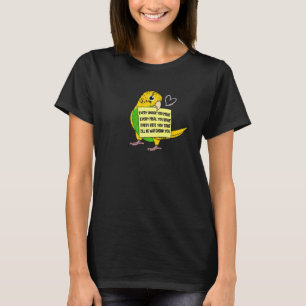 Elke snack, maaltijd of bite I Yellow Budgie Budge T-shirt