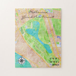 Elke stad Melbourne-kaart Legpuzzel