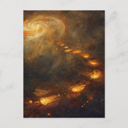 Elke stap is een ritueel - Mystic Path Design Briefkaart (Voorkant)