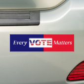 Elke stem doet ertoe bumpersticker (Op auto)