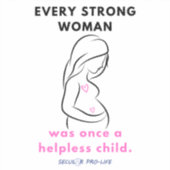 Elke sterke vrouw sticker (Voorkant)