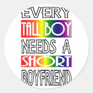 Elke Tall Boy LGBTQ Pride Gay Mannen Gay Pride Gay Ronde Sticker