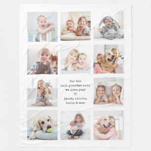 Elke tekst 11 foto collage modern minimal aandenke fleece deken