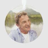 Elke tekst 2 foto herdenking eenvoudig rustiek nam ornament (achterkant)