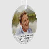 Elke tekst 2 foto Herdenking Eenvoudig Zwart en Wi Ornament (voorkant)