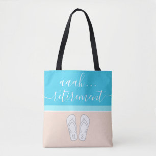 Elke tekst AAAAAAAAE Retirement Monogramals Beach Draagtas