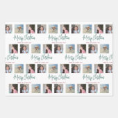 Elke tekst fotocollage modern script kerst inpakpapier vel (Voorkant)