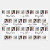 Elke Tekst Fotocollage Zwart-wit Kerstmis Inpakpapier Vel (Voorkant)