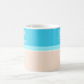 Elke tekst Monogram strand alstublieft Schattige M Koffiemok (Center)