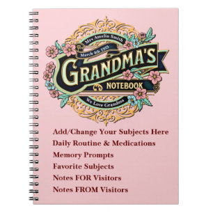 Elke tekst wijzigen - Grootmoeder dementie-laptop  Notitieboek