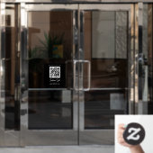 Elke tekst Zakelijke QR-code Raamsticker (Kantoordeur)