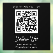 Elke tekst Zakelijke QR-code Raamsticker (Vel 3)
