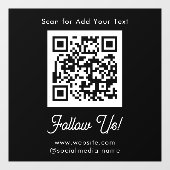 Elke tekst Zakelijke QR-code Raamsticker (Vel)