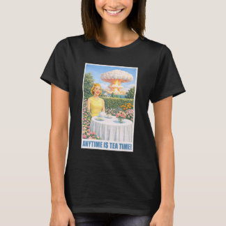 Elke tijd is Theetijd - 1950s Atoombom Grappige Tu T-shirt