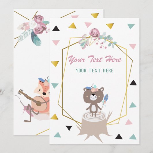 Elke uitnodiging voor een evenement dragen (Voorkant / Achterkant)