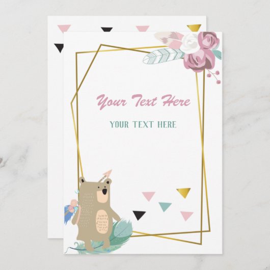 Elke uitnodiging voor een evenement dragen (Voorkant / Achterkant)