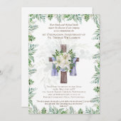 ELKE Uitnodiging voor jubileum van wijding Rustiek (Voorkant / Achterkant)