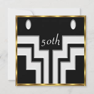 Elke verjaardag White Black Kaart