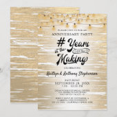 Elke verjaardag Zwart Gouden Lichtslingers Kaart (Voorkant / Achterkant)