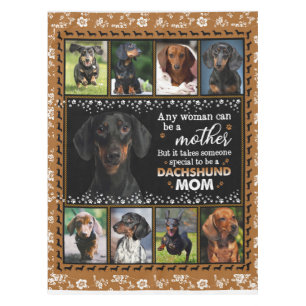 Elke vrouw kan een teckel mama hond liefde deken tafelkleed