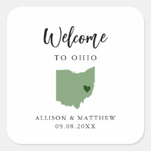 Elke welkomsttas van Ohio Weddenschap Vierkante Sticker