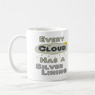 Elke wolk heeft een zilveren voering koffiemok