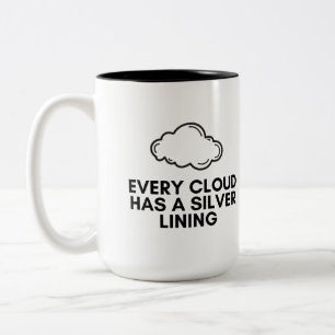Elke wolk heeft een zilveren voering tweekleurige koffiemok