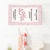 Elke zondag - Bleke roze/witte strepen Spandoek (Insitu)