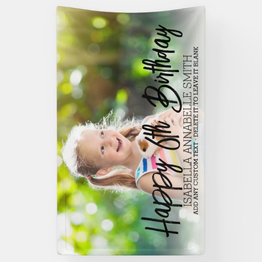 Elke zonnige kind op zondag krijgt een aangepaste  spandoek (Verticaal)