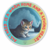 Elke zwerfkat verdient een veilig thuis sticker (Voorkant)