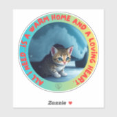 Elke zwerfkat verdient een veilig thuis sticker (Vel)