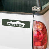 Elkins West Virginia alsjeblieft Bumpersticker (Op Truck)