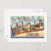 Elkton Maryland MD Vieux Vintage voyage Carte post (Devant / Derrière)