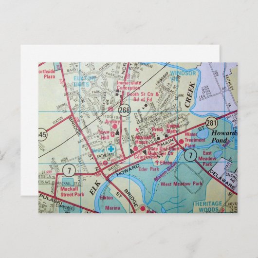 ELKTON, MD Carte postale Vintage (Devant / Derrière)