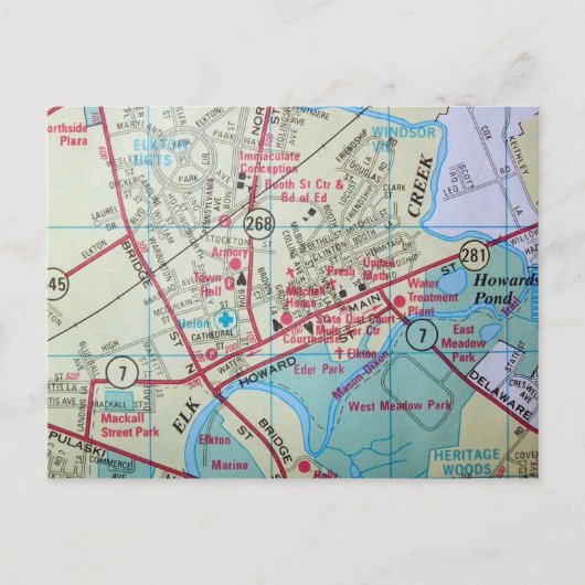 ELKTON, MD Carte postale Vintage (Devant)